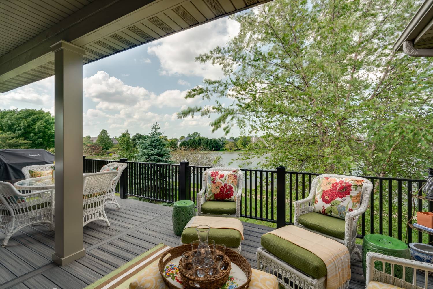 covered outdoor deck overlooking water by Landmark Construction in Bloomington, IL-optimized