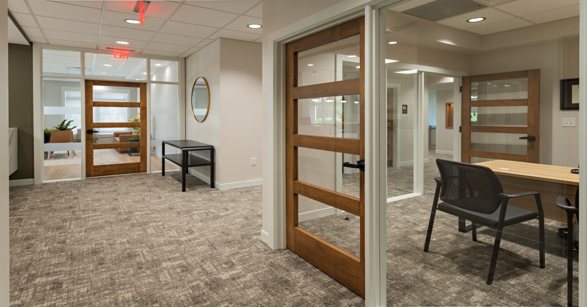 commercial remodel office space featuring open design